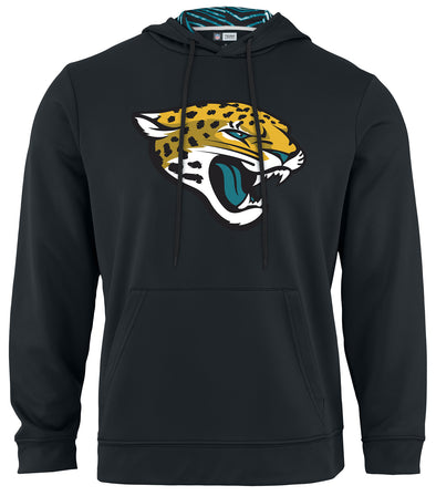 Zubaz NFL Men's Jacksonville Jaguars Team Color Primary Logo With Zebra Hood Liner