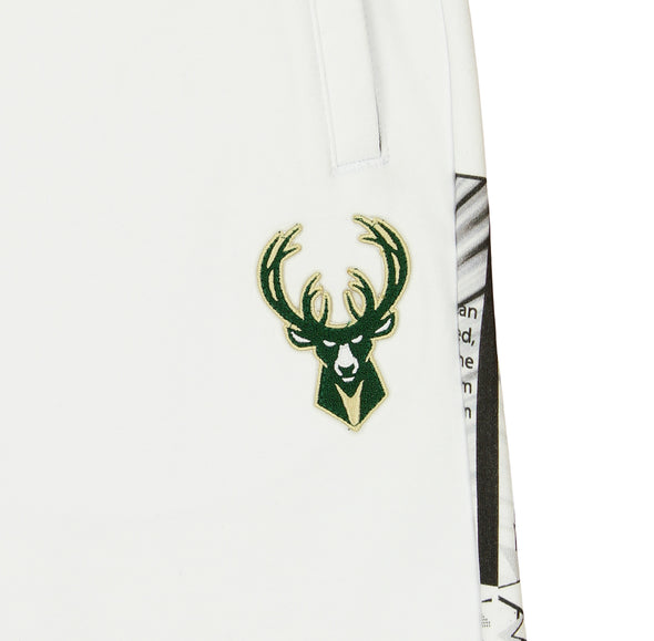 FISLL NBA Men's Milwaukee Bucks Comic Book Jogger, White