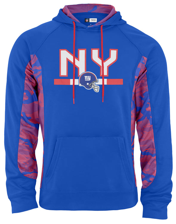 Zubaz NFL Men's New York Giants Elevated Hoodie With Camo Lines