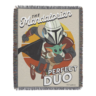 Northwest Star Wars The Mandalorian Woven Tapestry Throw Blanket, 48" x 60"