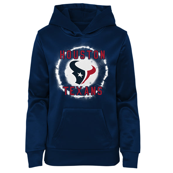 Outerstuff NFL Youth Girls Houston Texans Paint Blast Team Hoodie, Navy