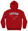 FISLL NBA Men's Chicago Bulls Pullover Hoodie with Paint Splatter Logo