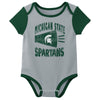 Outerstuff NCAA Infant Unisex Michigan State Spartans Variety 3-Pack Bodysuit Set