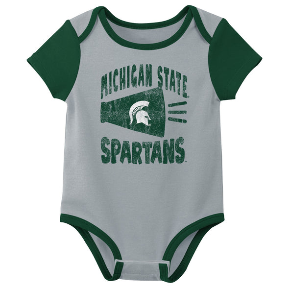 Outerstuff NCAA Infant Unisex Michigan State Spartans Variety 3-Pack Bodysuit Set