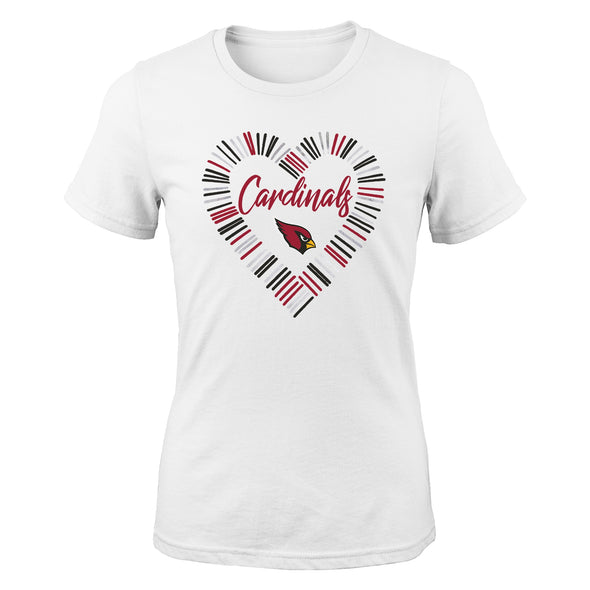 Outerstuff NFL Youth Girls Arizona Cardinals Heart Design Shirt