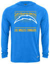 Zubaz NFL Men's Light Weight Team Color Hoodie, Alternate Tunnel Logo, LA Chargers