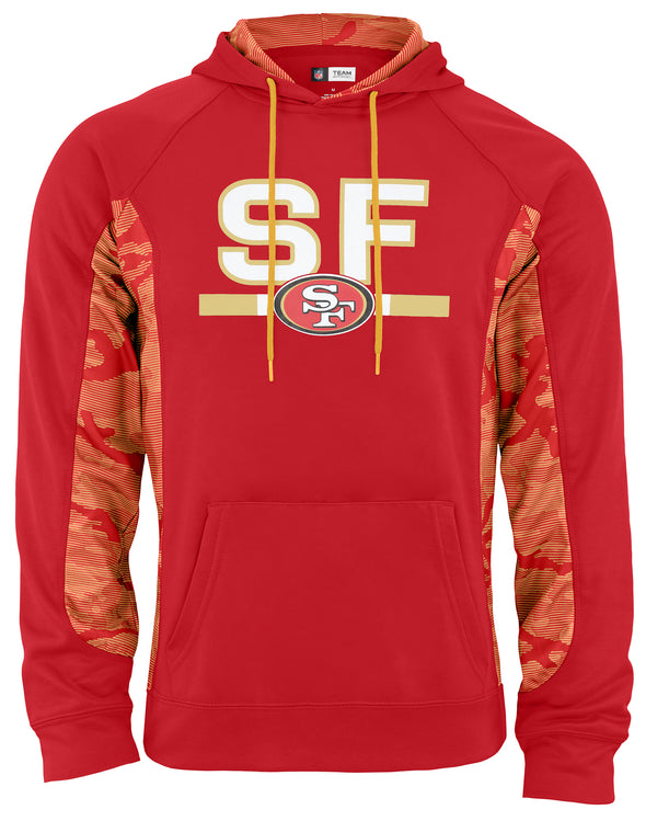 Zubaz NFL Men's San Francisco 49ers Elevated Hoodie With Camo Lines