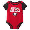 Outerstuff NCAA Infant Unisex Georgia Bulldogs Variety 3-Pack Bodysuit Set
