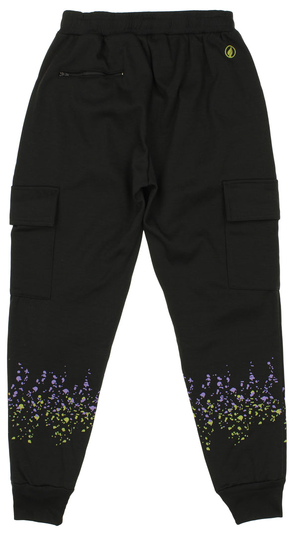 FISLL NBA Men's Los Angeles Lakers Cargo Jogger Pants, Black