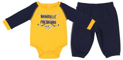 Outerstuff NHL Infant Nashville Predators 2-Piece Long Sleeve Bodysuit & Pant Set