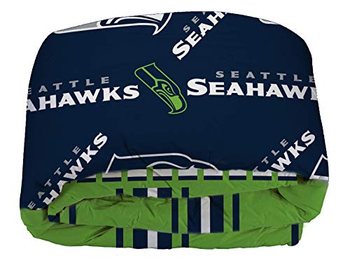 Northwest NFL Seattle Seahawks Rotary Twin Bed In A Bag Set, 64" x 86"