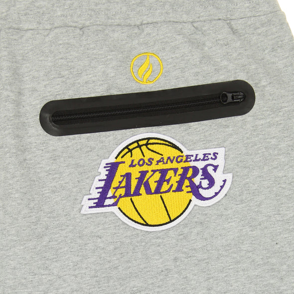 FISLL NBA Men's Los Angeles Lakers Jogger, Heather Gray