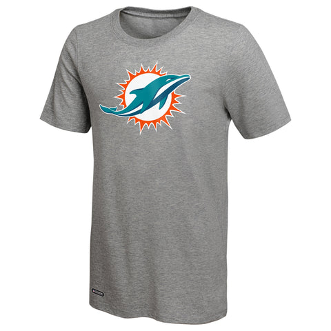 Outerstuff NFL Men's Miami Dolphins Primary Stadium Logo Tee, Grey