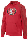 Zubaz NFL Men's San Francisco 49Ers Elevated Logo Viper Hoodie