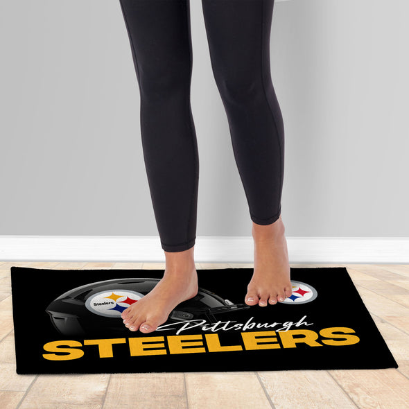 Northwest NFL Pittsburgh Steelers Headspace Washable Area Floor Rug, 20" x 32"
