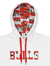 FISLL NBA Men's Chicago Bulls Graphic Stripe Hoodie, White