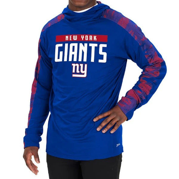 Zubaz NFL Men's New York Giants Lightweight Elevated Hoodie with Camo Accents