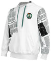 FISLL NBA Men's Boston Celtics Breaking News Newspaper Print Hoodie, White