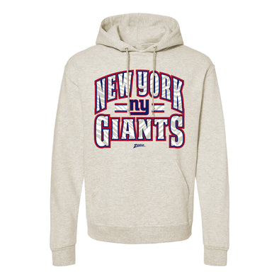 Zubaz NFL New York Giants  Unisex Pullover Fleece Hoodie for Adult Men and Women, Z2T Kickoff, Oatmeal Heather