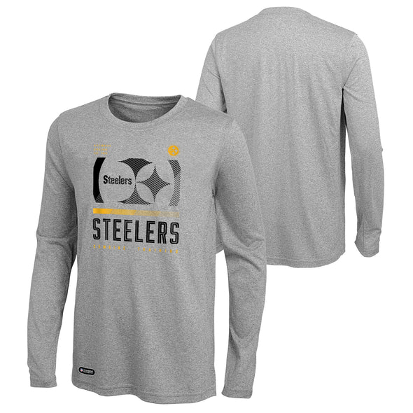 Outerstuff NFL Men's Pittsburgh Steelers Red Zone Long Sleeve T-Shirt Top