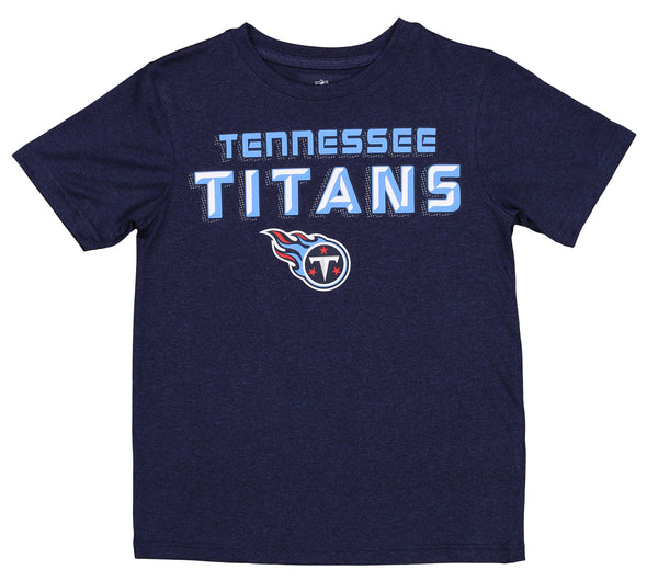 Outerstuff NFL Youth (4-18) Tennessee Titans Short Sleeve Shirt, Navy