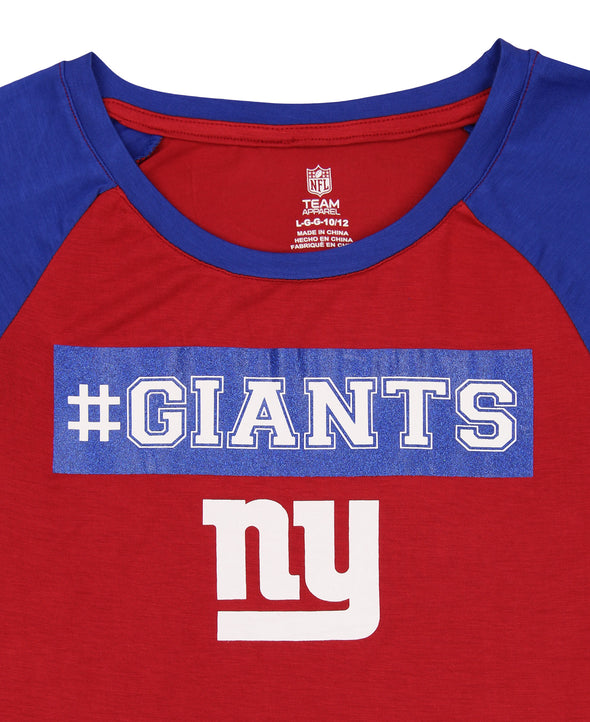 Outerstuff NFL Youth Girls New York Giants Laces Design Short Sleeve Tee