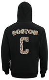 FISLL NBA Men's Boston Celtics Moroccan Detail Hoodie, Black