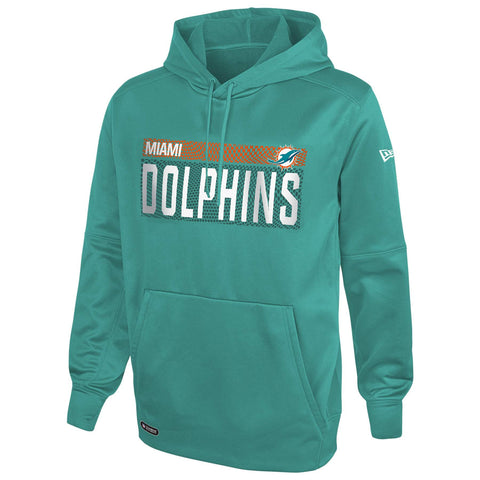 New Era NFL Men's Miami Dolphins Measured Pullover Performance Hoodie