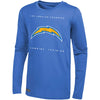 Outerstuff NFL Men's Los Angeles Chargers Side Drill Long Sleeve Shirt