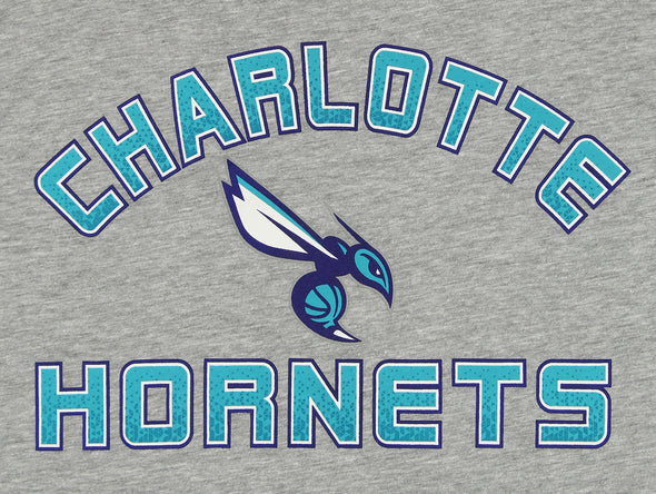 Outerstuff NBA Youth Boys Charlotte Hornets Long Sleeve T-Shirt, Grey