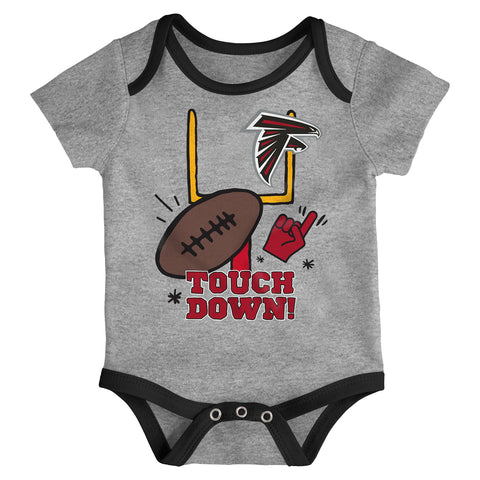 Outerstuff NFL Infant Atlanta Falcons Champ 3-Pack Bodysuit Set