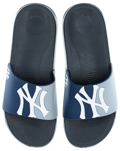FOCO MLB Men's New York Yankees Cropped Big Logo Raised Slides
