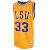 Original Retro Brand NCAA Men's LSU Tigers #33 Shaquille O'Neal Tackle Twill Jersey