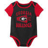 Outerstuff NCAA Infant Unisex Georgia Bulldogs Variety 3-Pack Bodysuit Set