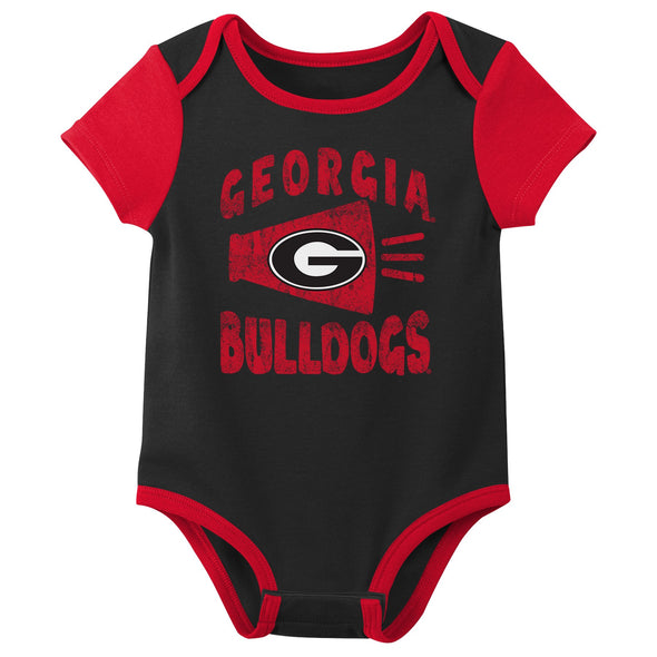 Outerstuff NCAA Infant Unisex Georgia Bulldogs Variety 3-Pack Bodysuit Set