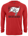 Zubaz NFL Men's Light Weight Team Color Hoodie, Alternate Tunnel Logo, Tampa Bay Buccaneers