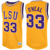 Original Retro Brand NCAA Men's LSU Tigers #33 Shaquille O'Neal Tackle Twill Jersey