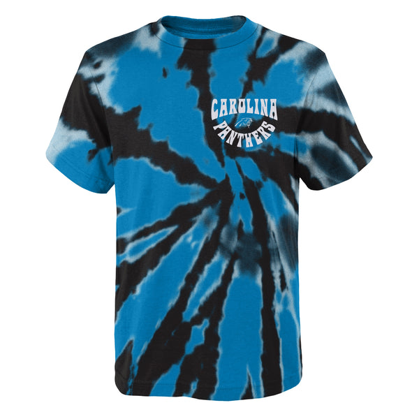 Outerstuff NFL Youth Boys Carolina Panthers Pennant Tie Dye Short Sleeve T-Shirt