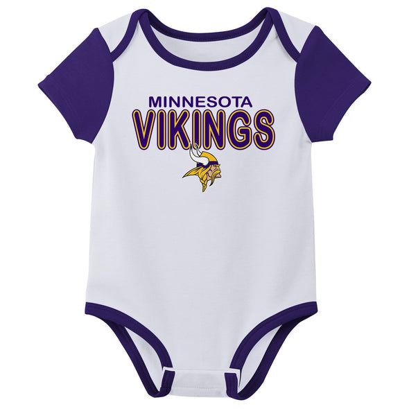 Outerstuff NFL Infant Unisex Minnesota Vikings Variety 3-Pack Set