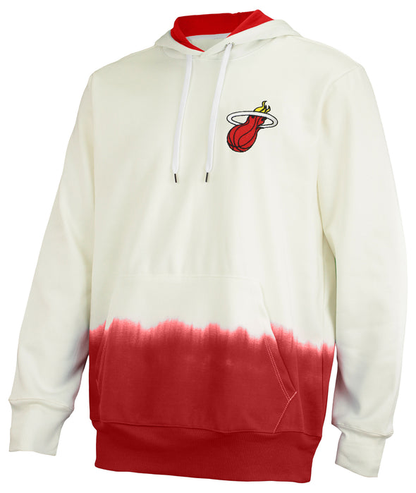 FISLL NBA Men's Miami Heat Dip Dye Hoodie