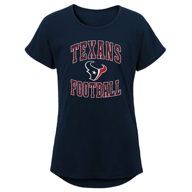 Outerstuff NFL Youth Girls Houston Texans Team Lacy Dolman Shirt