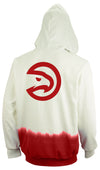 FISLL NBA Men's Atlanta Hawks Dip Dye Hoodie