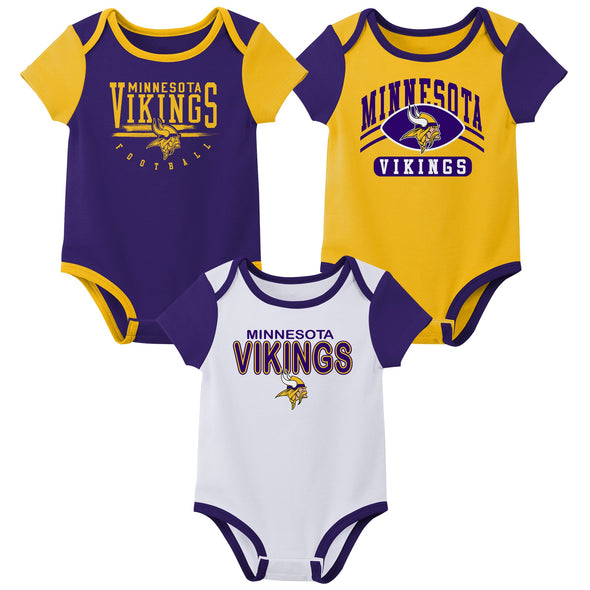 Outerstuff NFL Infant Unisex Minnesota Vikings Variety 3-Pack Set