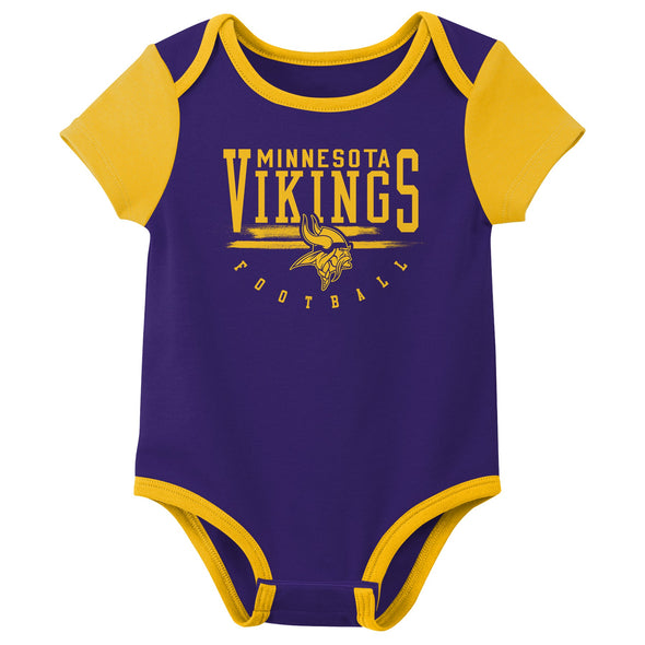 Outerstuff NFL Infant Unisex Minnesota Vikings Variety 3-Pack Set