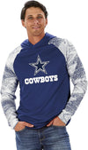 Zubaz NFL Men's Dallas Cowboys  Lightweight Hoodie With Static Sleeves