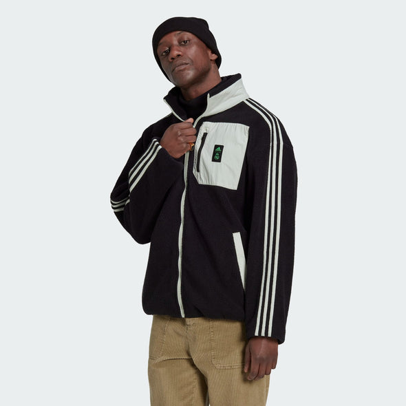 Adidas Men's Real Madrid Lifestyler Fleece Jacket, Black