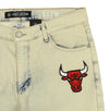 FISLL NBA Men's Chicago Bulls Distressed Denim Jeans