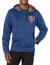 Zubaz NFL Men's Chicago Bears Team Full Zip Up Hoodie With Zebra Accents