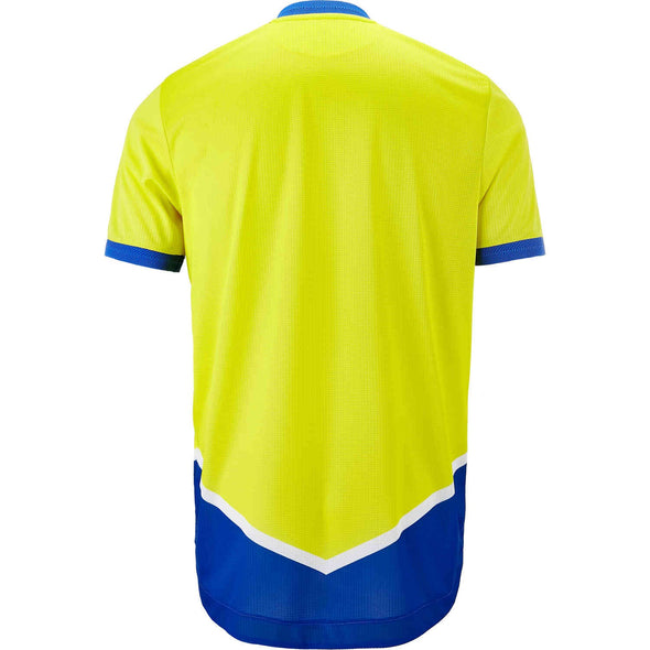 Adidas Men's Juventus 21/22 Third Authentic Jersey, Shock Yellow/Hi-Res Blue