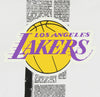 FISLL NBA Men's Los Angeles Lakers Breaking News Newspaper Print Hoodie, White